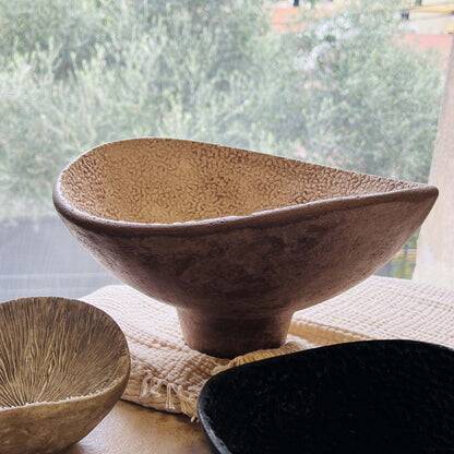 Fuji - artisanal pot in mineral cement – Wabi-Sabi style