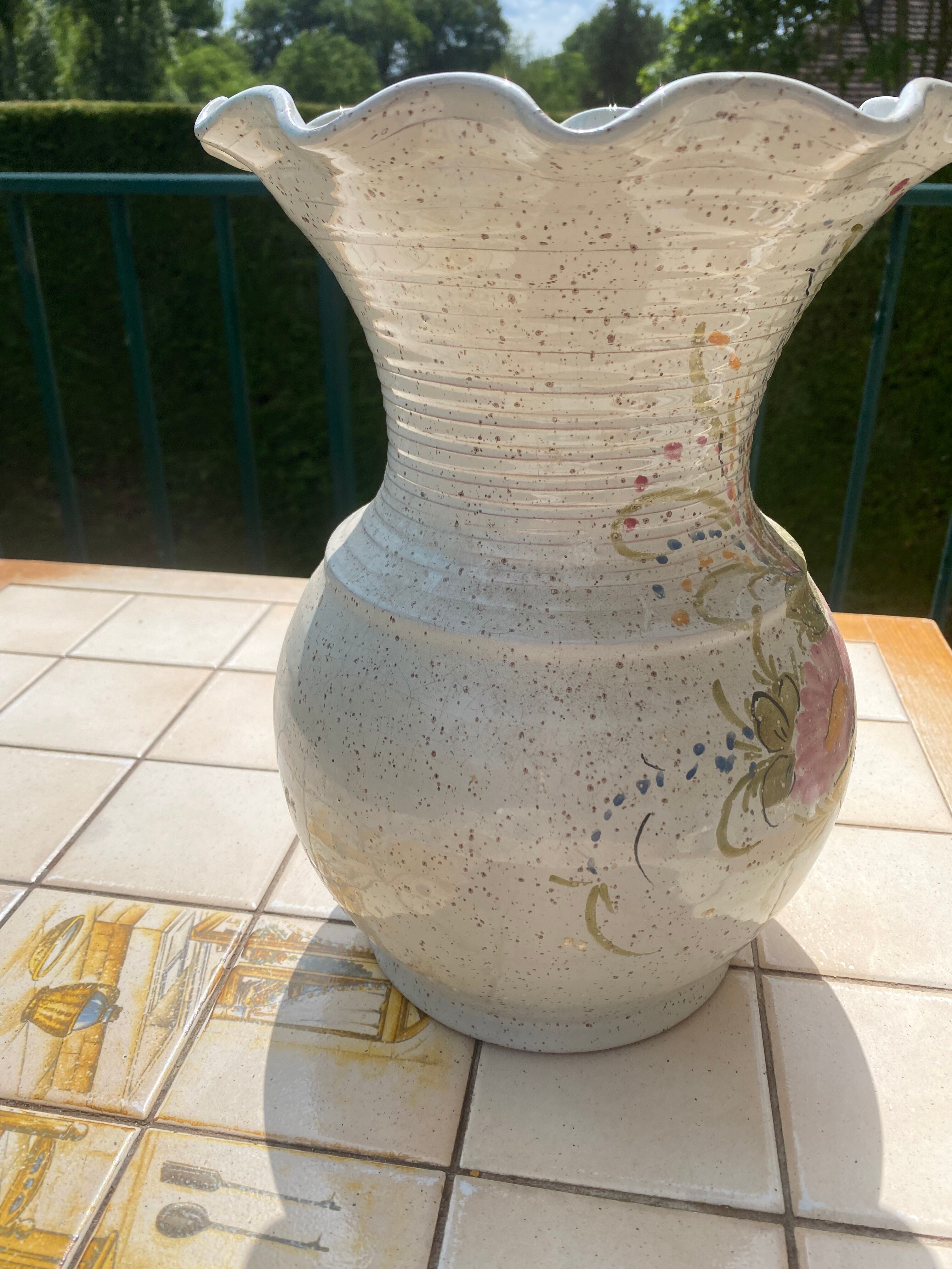 Potiche/ vase artisanale vintage