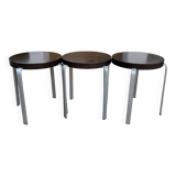 Set of 3 Calligaris stools