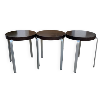 Set of 3 Calligaris stools