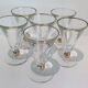 Set of 6 glasses of gold fillet bistro