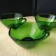 3 large vintage tea cups in véréco tempered glass