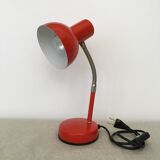 Flexible red desk lamp