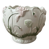 Antique cache-pot, slipware decoration.