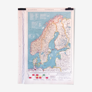 Carte 1950 Scandinavie