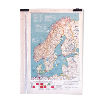 Carte 1950 Scandinavie