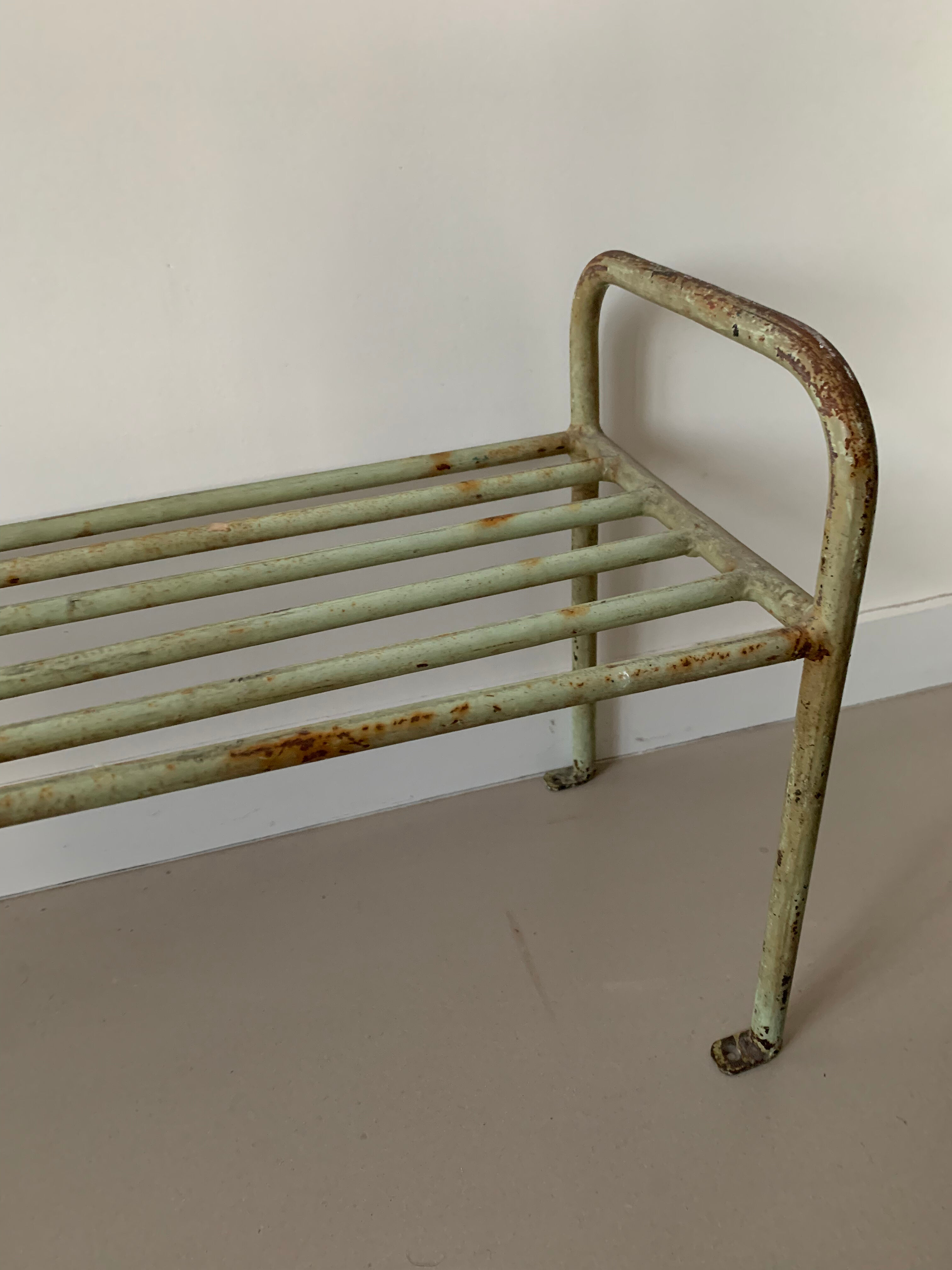 Antique metal bench