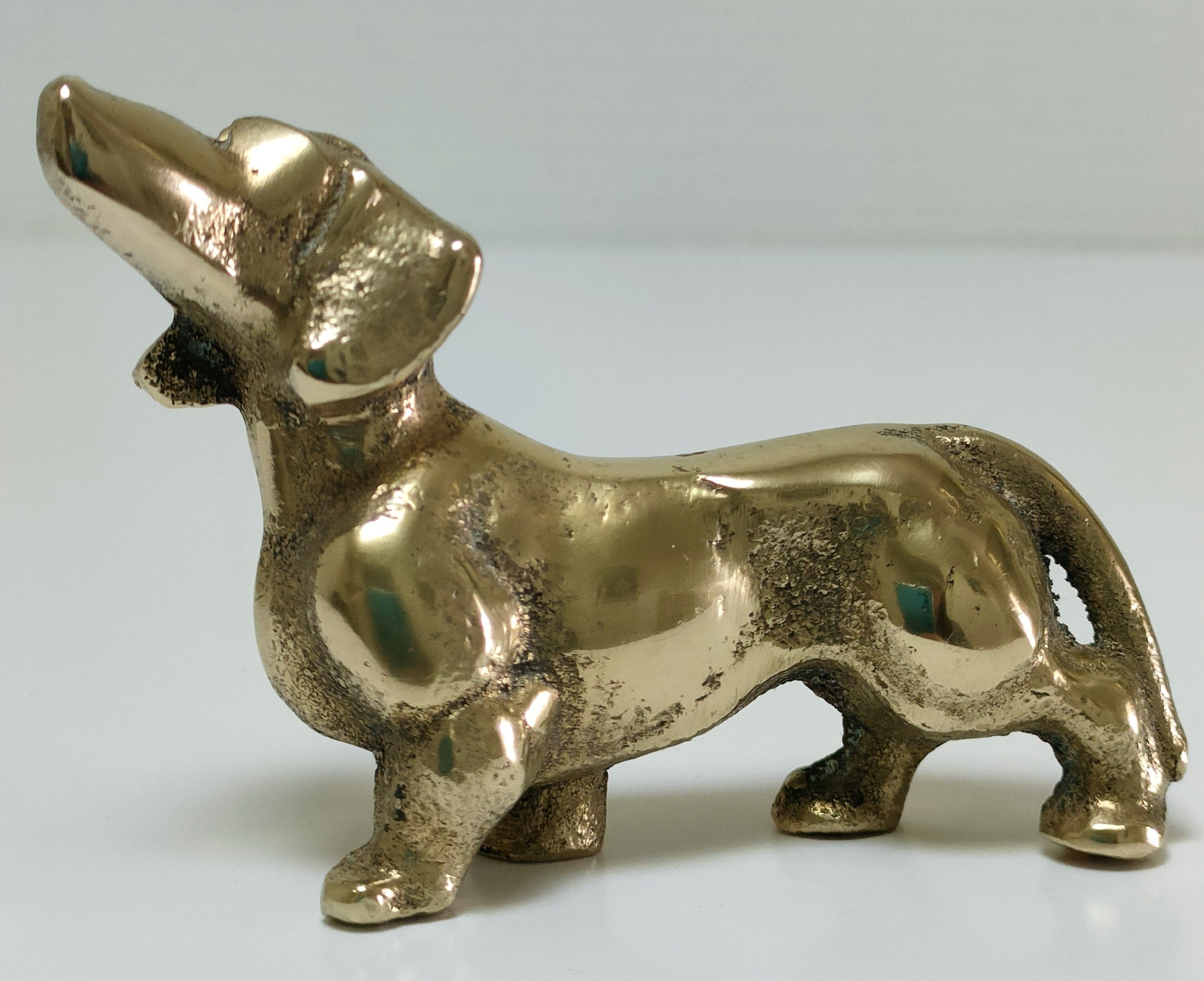 Solid brass dachshund 60s/70s