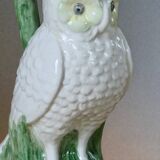 Large antique owl/owl earthenware carafe