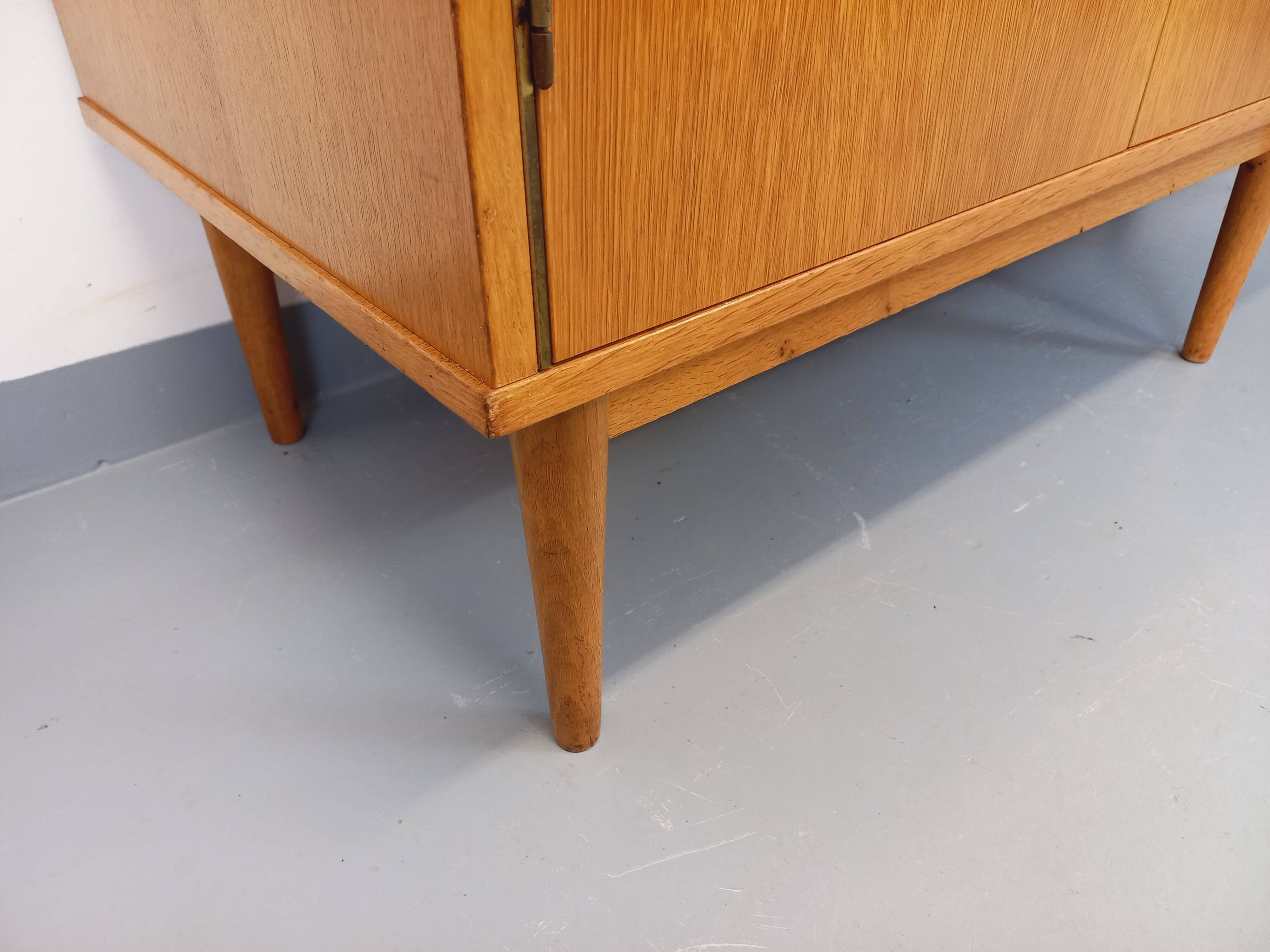 Vintage oak wardrobe from the 1960s.