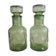 Two 1970s molded glass decanters