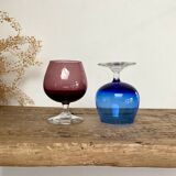 4 verres couleurs vintage