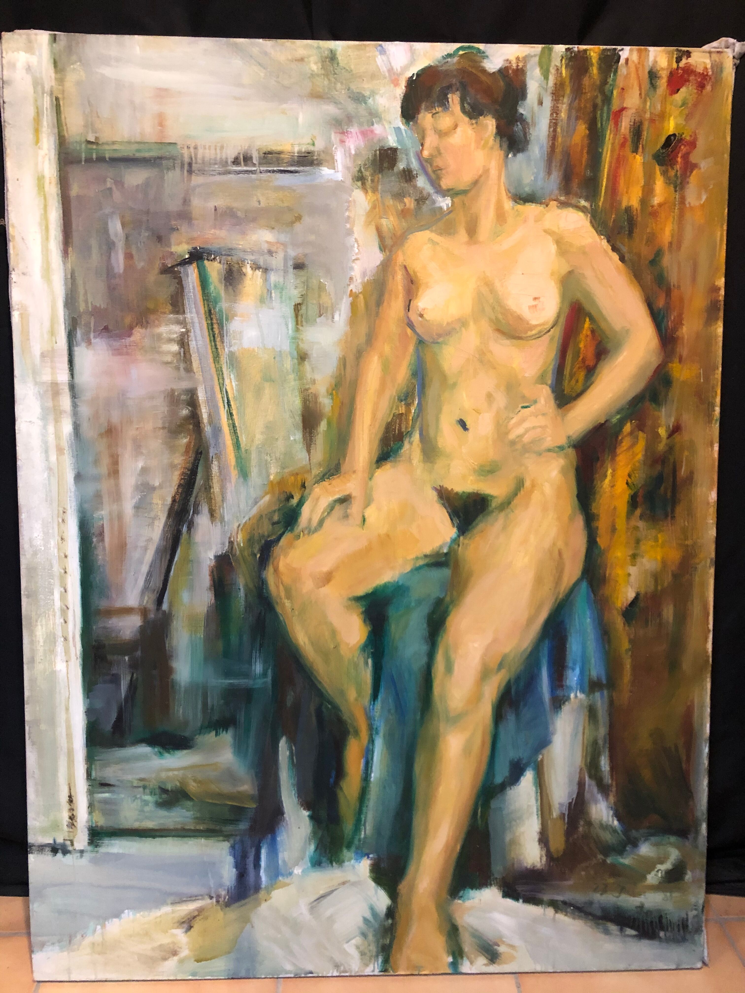 Oil painting on canvas signed Kazuko Toyokawa