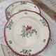Set of 6 flat plates Gien France Lorraine model
