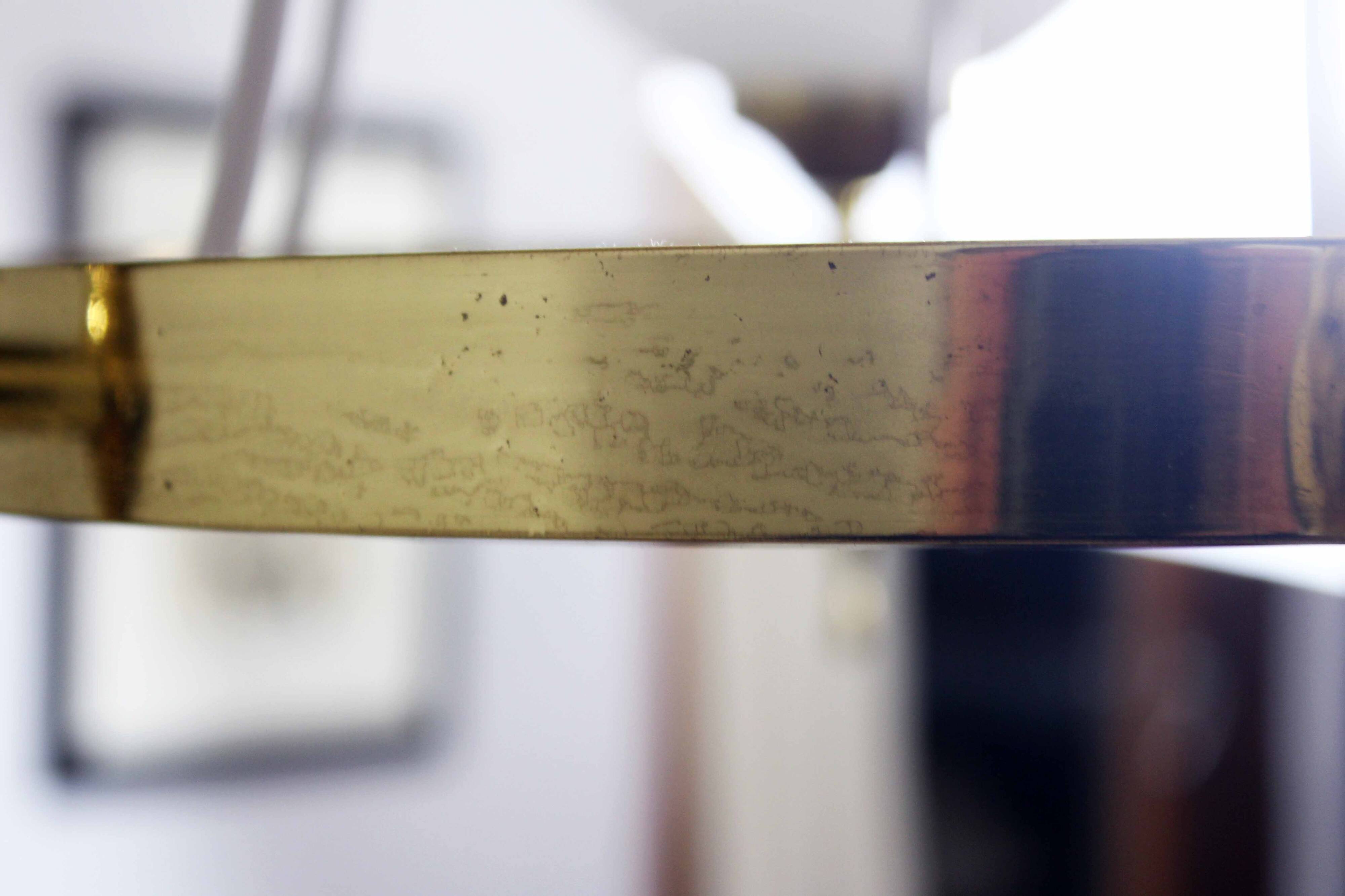 Lustre en laiton années 70