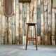 Tabouret haut en bois