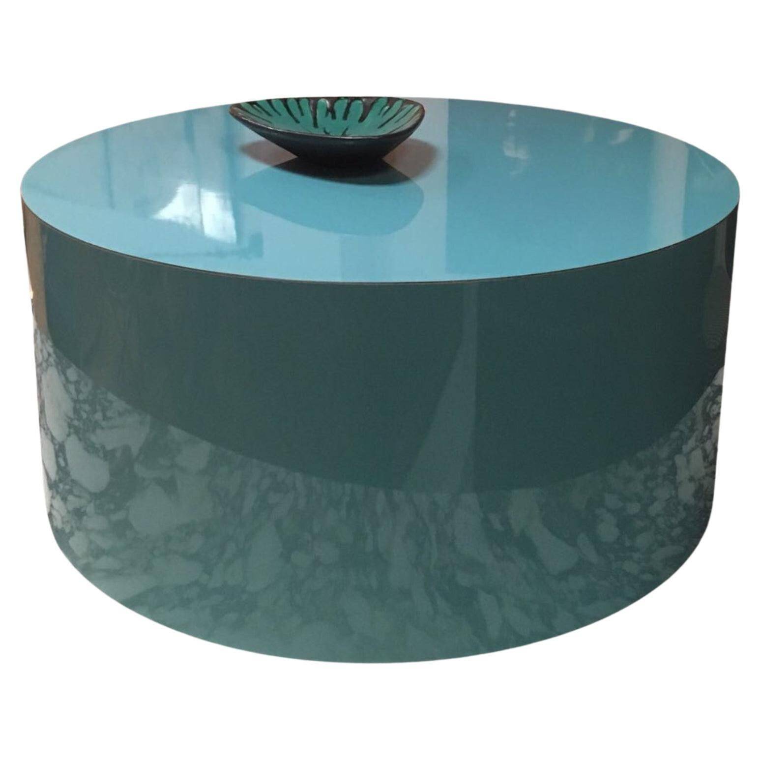 Auxiliary Table, High Gloss Laminate, Full Moon or Half Moon, Handmade, Size L