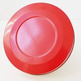 Vintage 1950s brass gold-plated globe perpetual calendar ashtray.