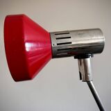 Lampe de bureau rétro en métal rouge