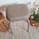 Tabouret vintage métal et skaï gris