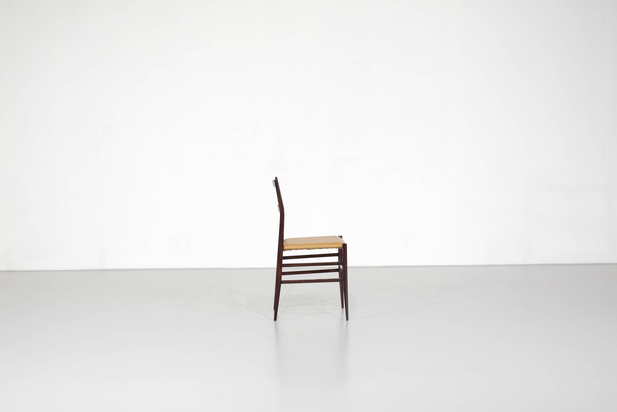 "Superleggera" chair in wood, created by Gio Ponti for Cassina, Italy.