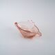Pink pressed glass bowl, Italian design, 1970s, made in Italy