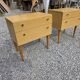 Pair of Scandinavian oak bedside tables from the 1960s.