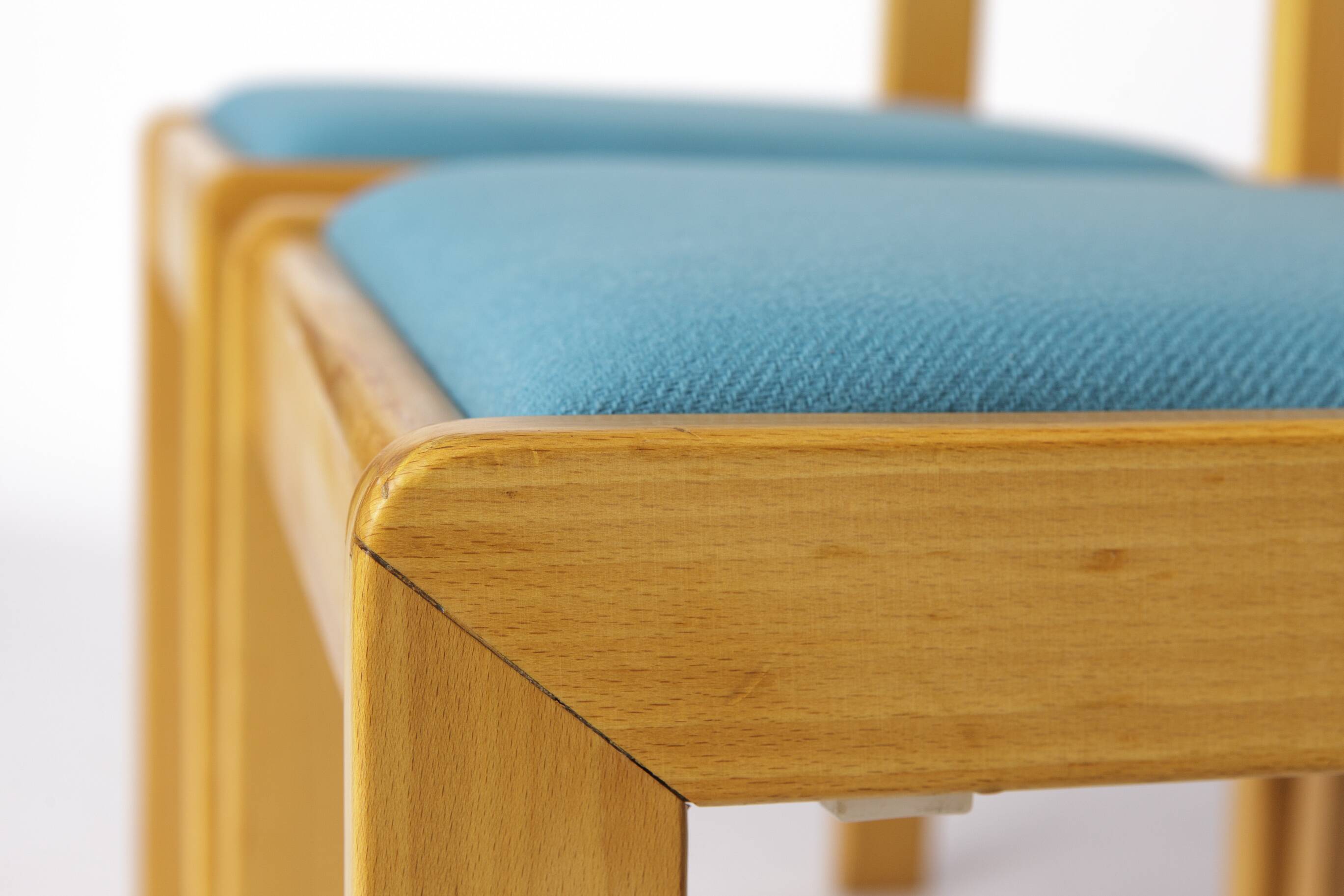 Set of 4 Vintage Flötotto Stacking Chairs – 1970s German Design, Beech Wood