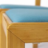 Set of 4 Vintage Flötotto Stacking Chairs – 1970s German Design, Beech Wood