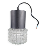 Vintage molded glass globe pendant light