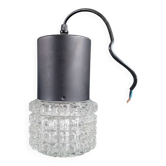 Vintage molded glass globe pendant light