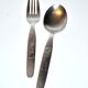 Vintage stainless steel children's cutlery - dog and squirrel germany
