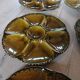 8 old GIEN oyster plates + 2 serving dishes