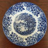 8 blue & white soup plates Broadhurst, Lunéville, Myott and Royal Sphinx Regout Maestricht