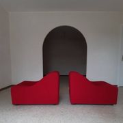 Pair of chromatic swivel armchairs by Kwok Hoi Chan, Steiner