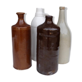 Set of 4 stoneware bottles