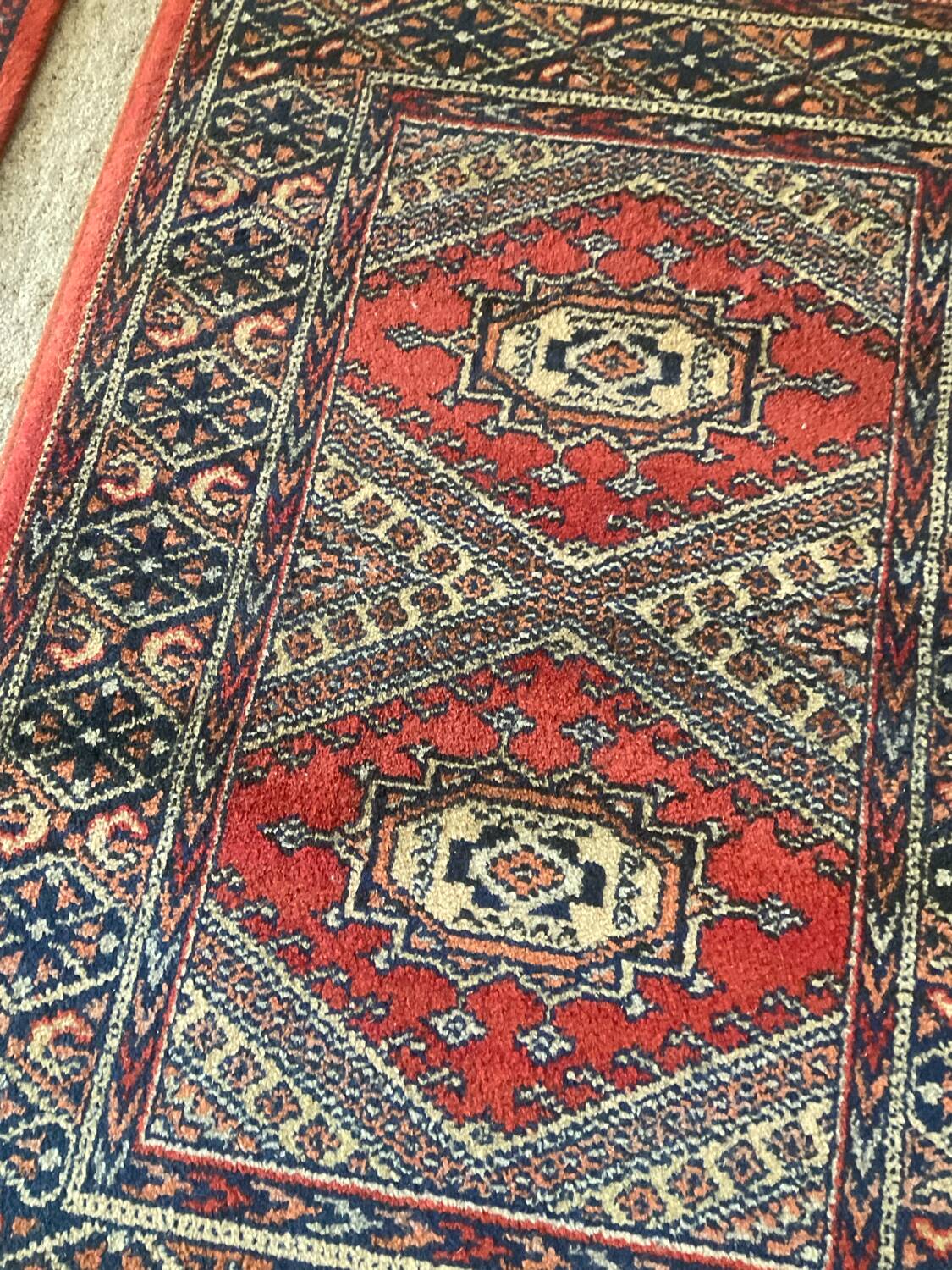 Vintage Samarkand rug duo by Louis De Poortere