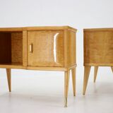 1960s pair of italian bedside tables in high gloss finish
