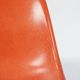 Orange Pair (2) Herman Miller Original Eames DSW Dining Side Shell Chairs