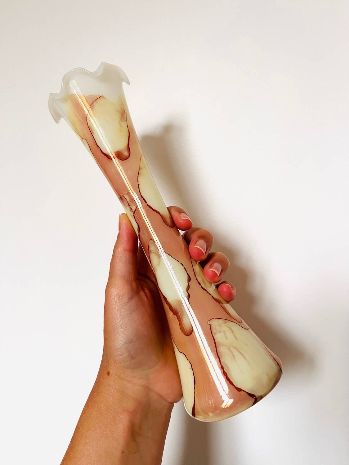 Opaline vase Italy 1960