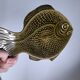 Vintage olive green fish Slurry