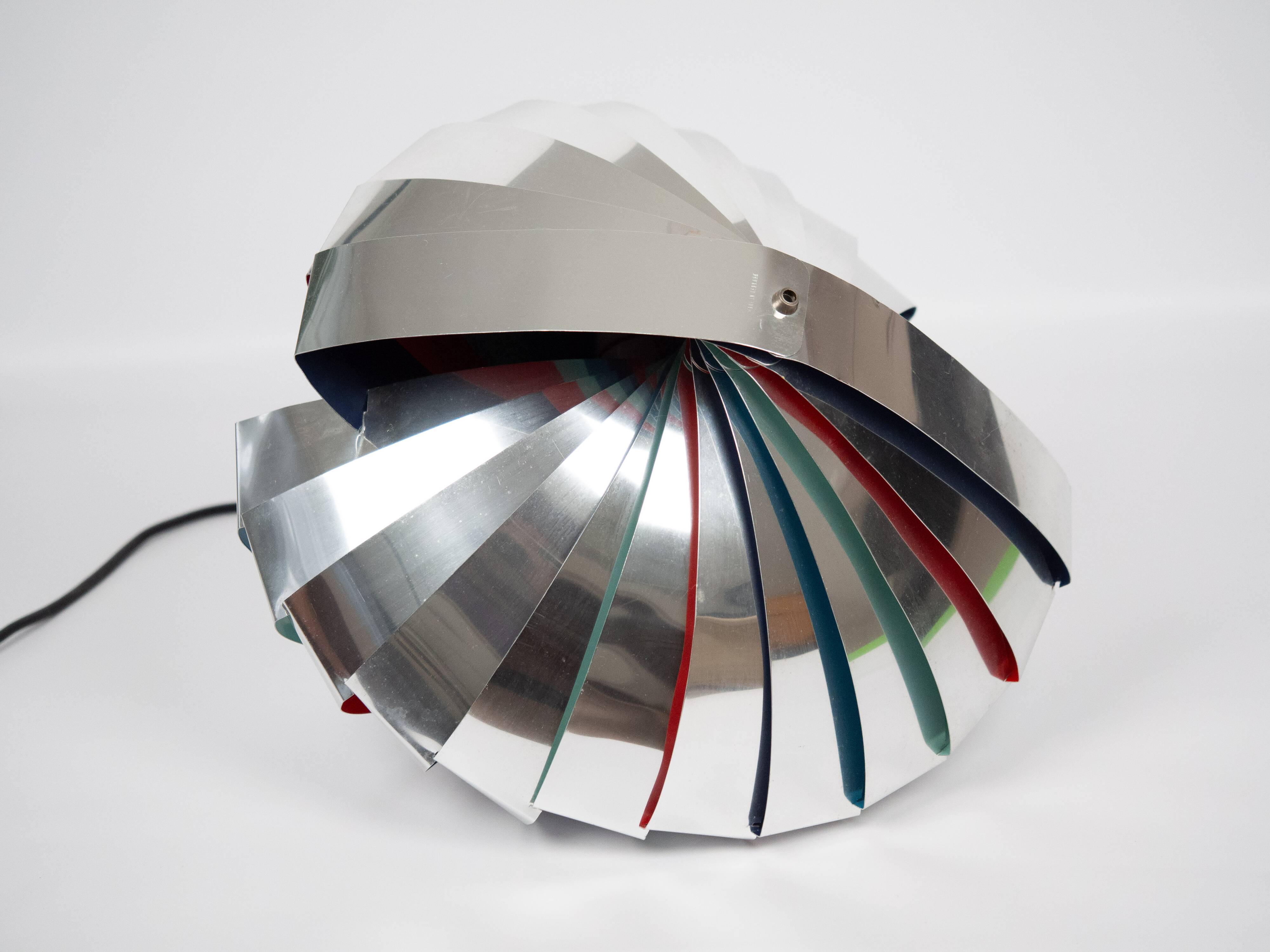 Lampe suspendue vintage danoise Konkylie par Louis Weisdorf, Lyfa, 1963