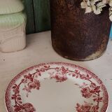 Dessert plate in iron earth