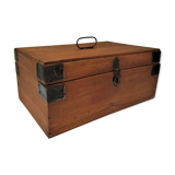 Solid wood box patinated early 20th century