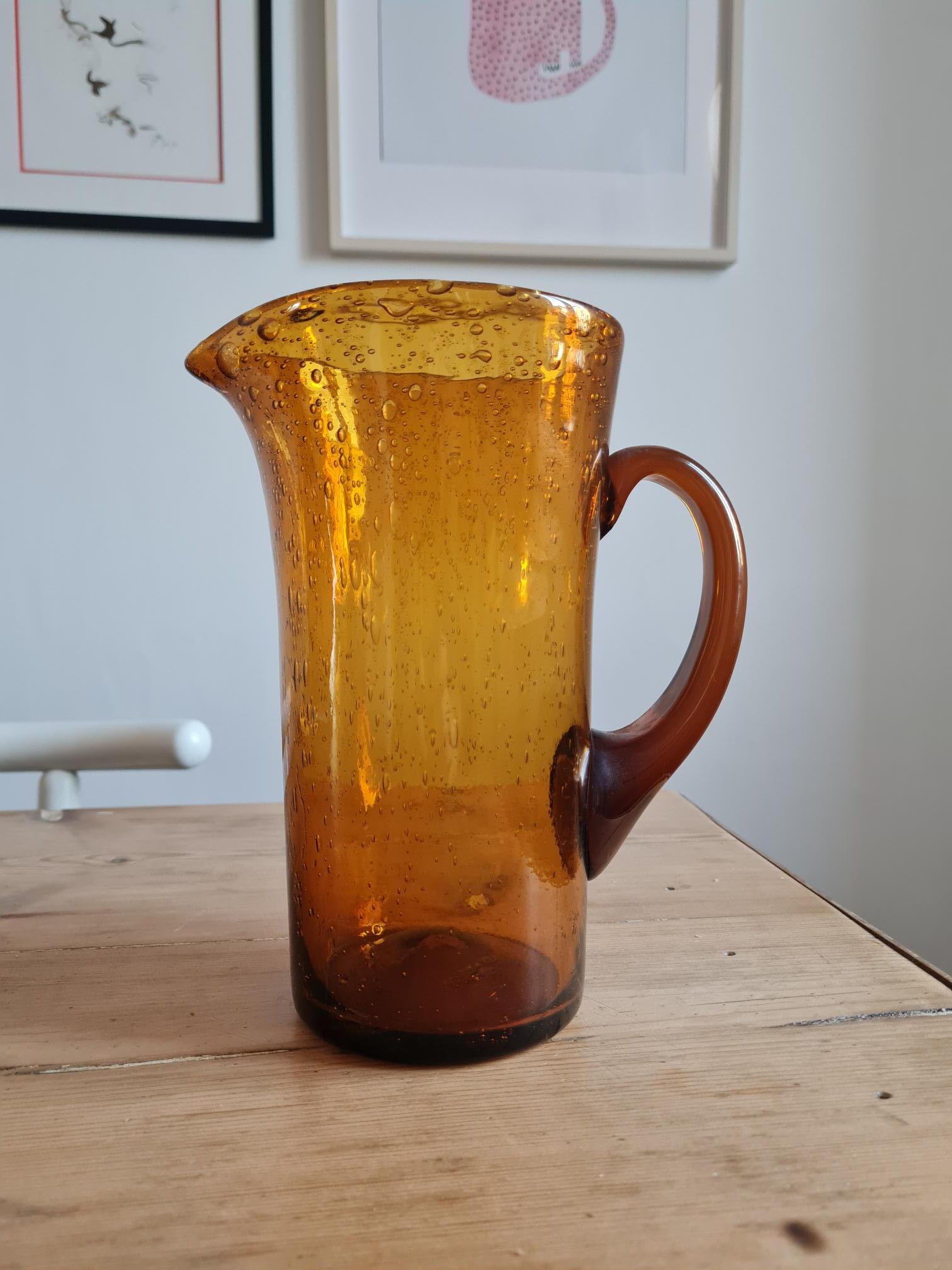 Amber glass decanter from Biot