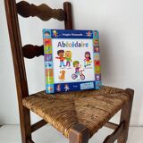 Wood and straw children's chair