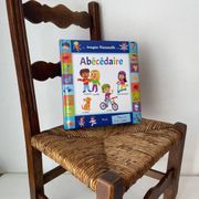 Wood and straw children's chair