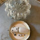 Ceiling light fixture in glass by Helena Tynell circa 1960.