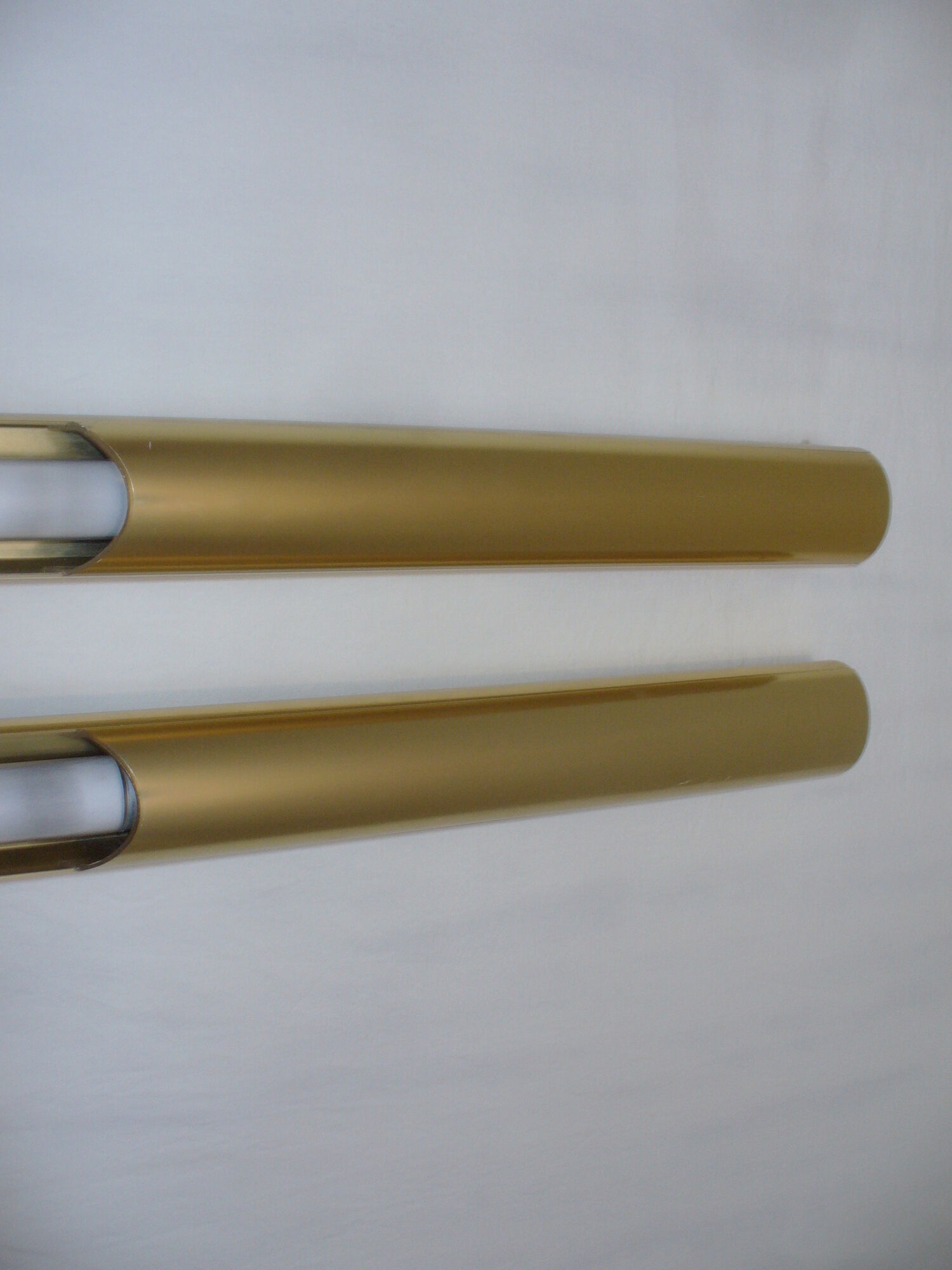 Pair of tubular ceiling lights 1970