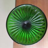 Grand vase forme verre années 60,vert.